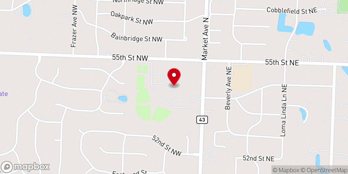 Map showing location of First Friends Church