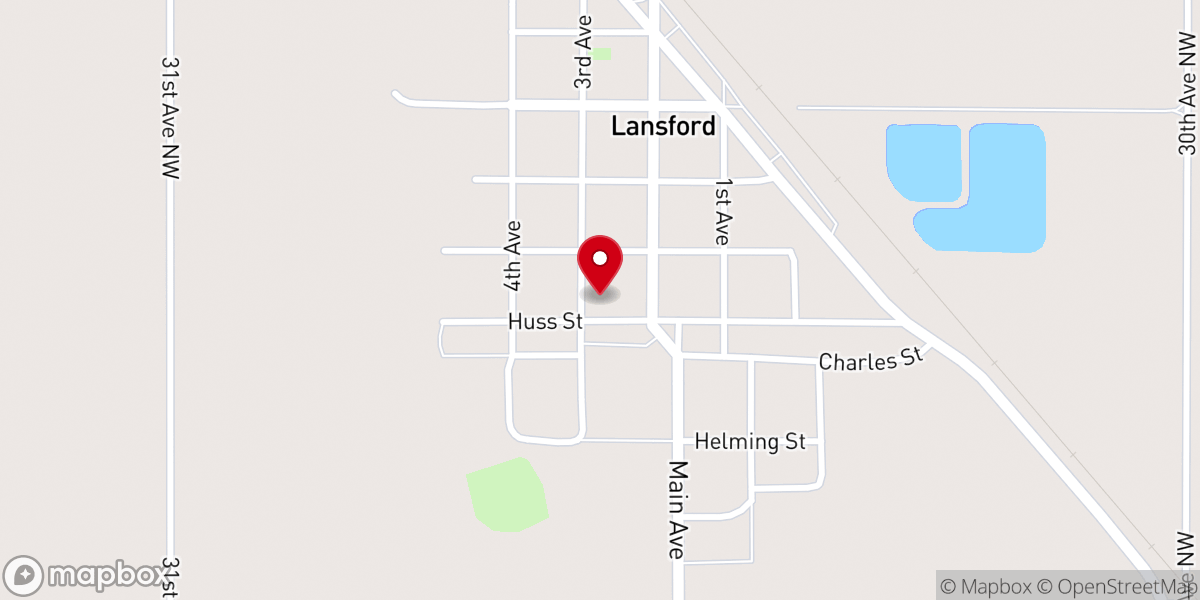 Map showing location of St John Catholic Church