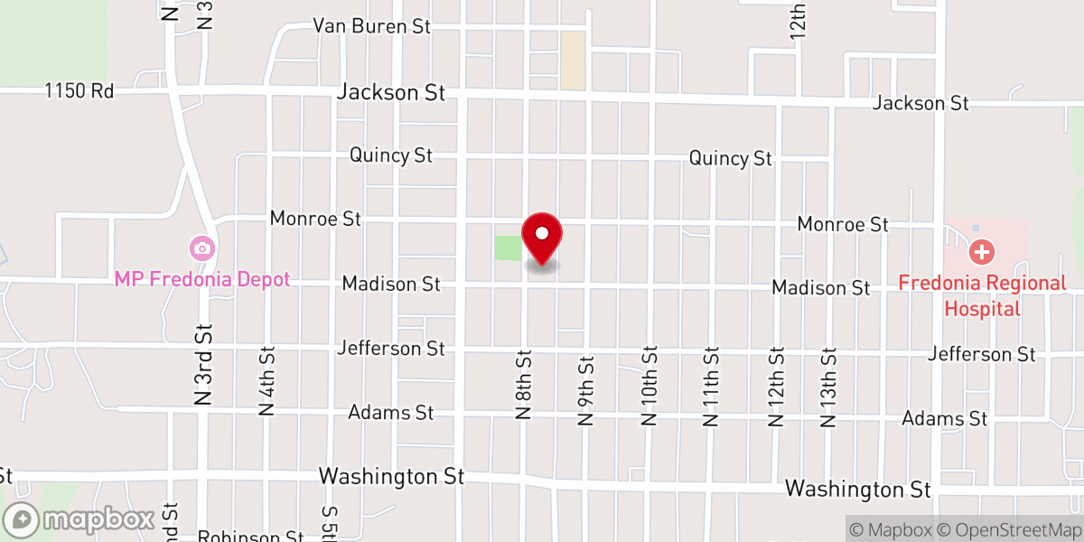 Map showing location of First United Methodist Church