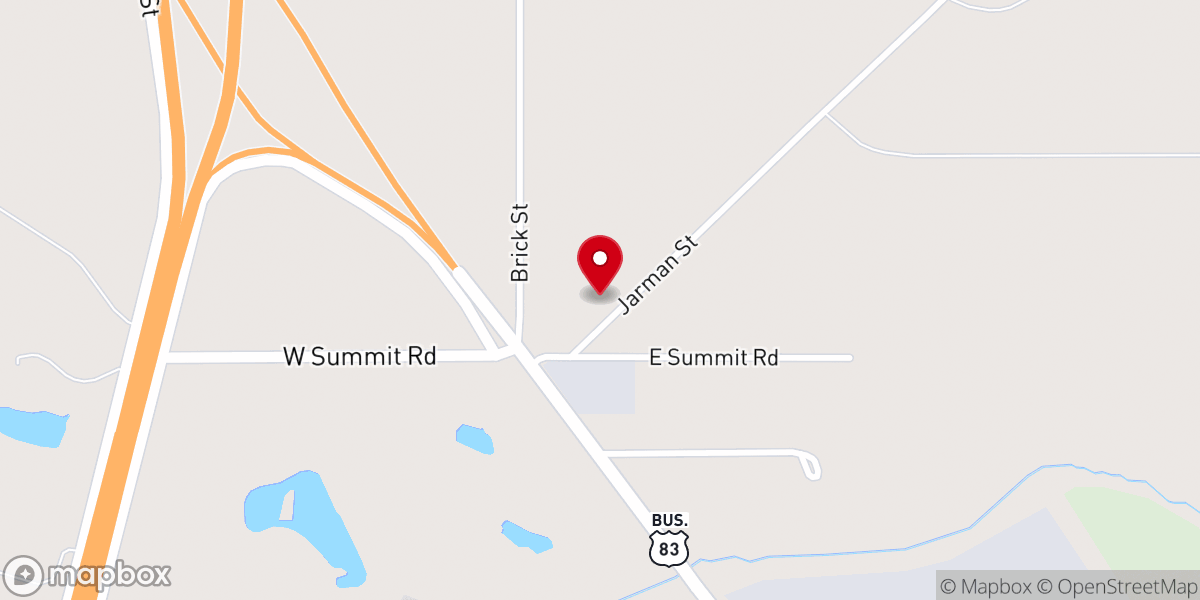 Map showing location of Victory Baptist Church