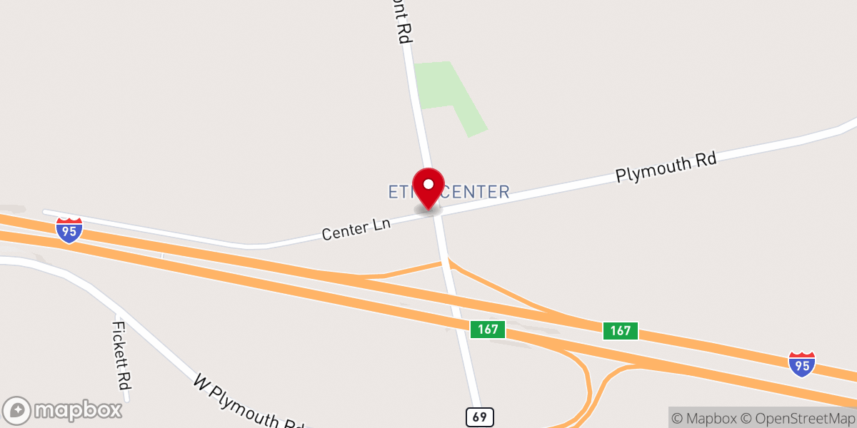 Map showing location of Etna Center