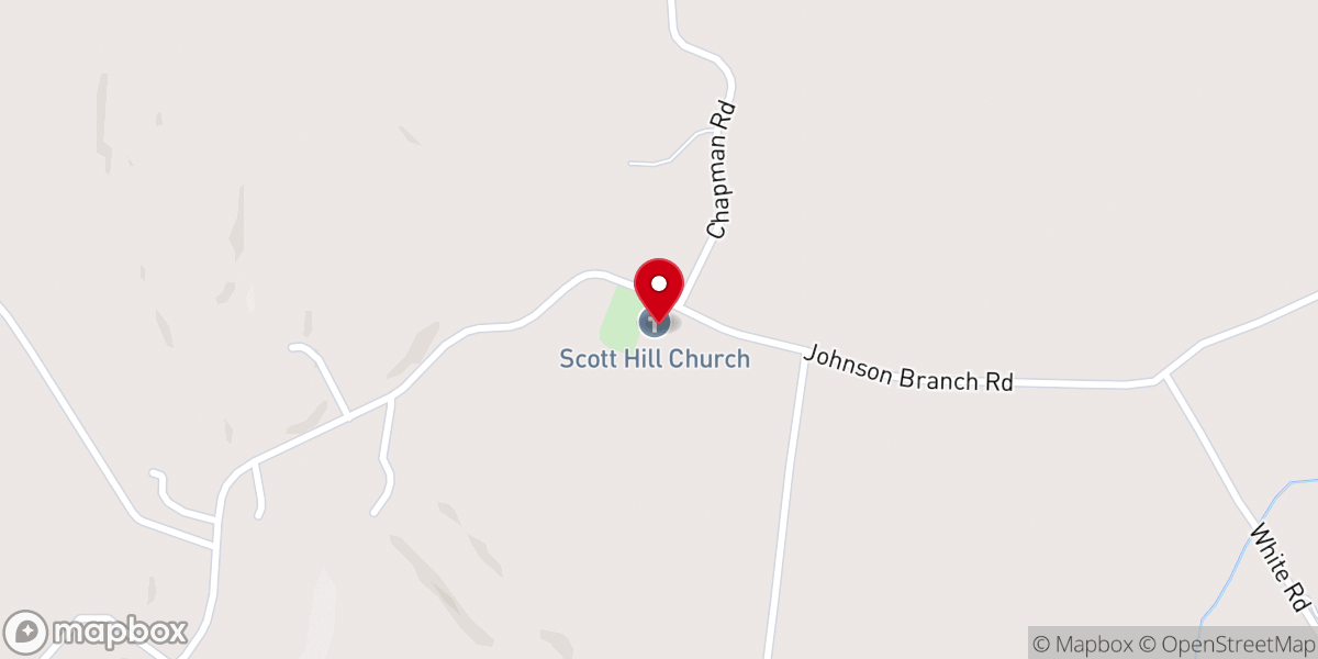 Map showing location of Scotts Hill Baptist Church