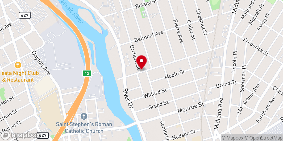 Map showing location of Full Gospel Church