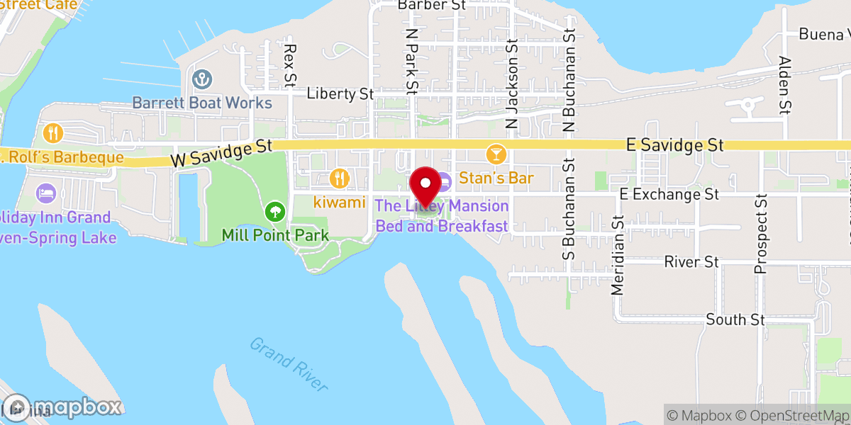 Map showing location of Tanglefoot Park