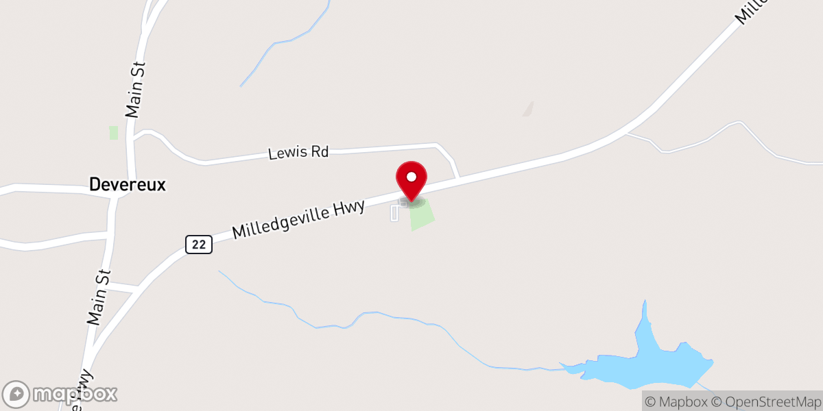 Map showing location of Stancil Grove Church