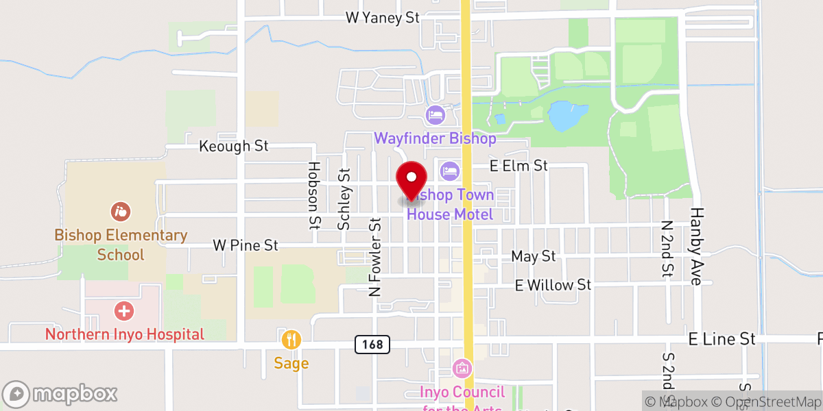 Map showing location of Church of Christ