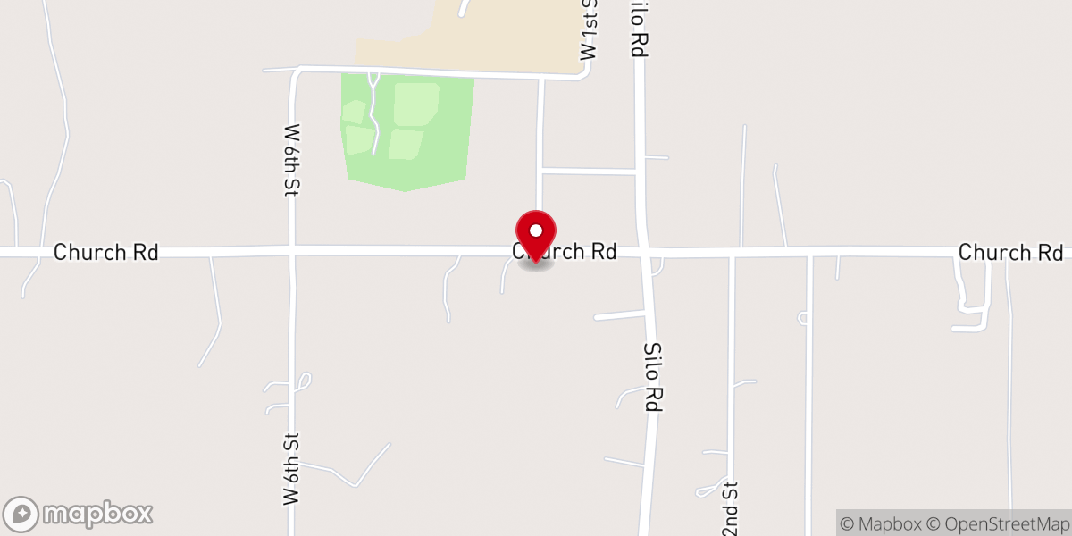 Map showing location of Silo Baptist Church