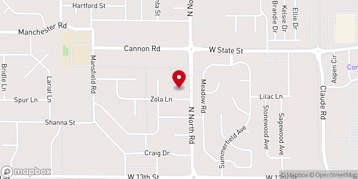 Map showing location of Peace Lutheran Preschool