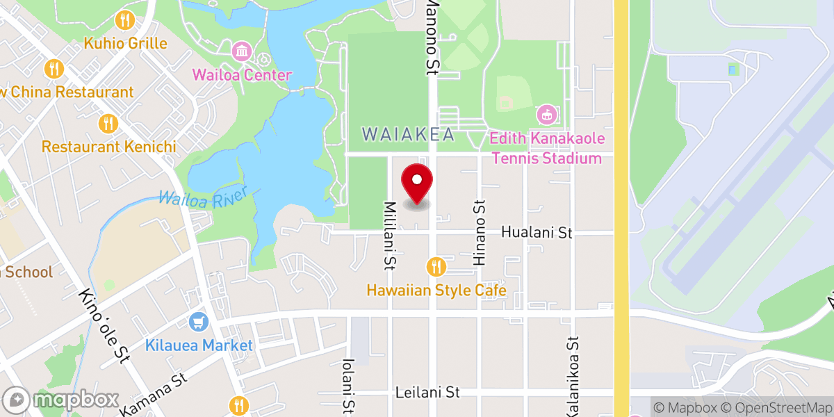 Map showing location of Ke Kilohana Oka Malamalama