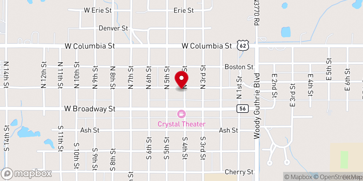 Map showing location of Community Baptist Church