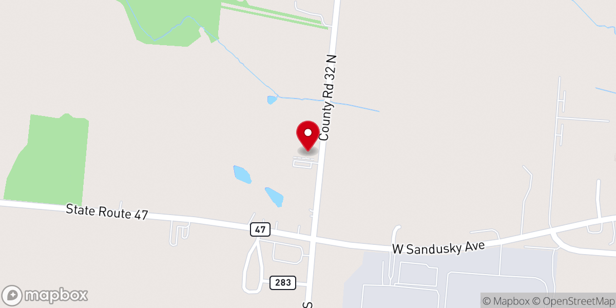 Map showing location of Logansville Community Church