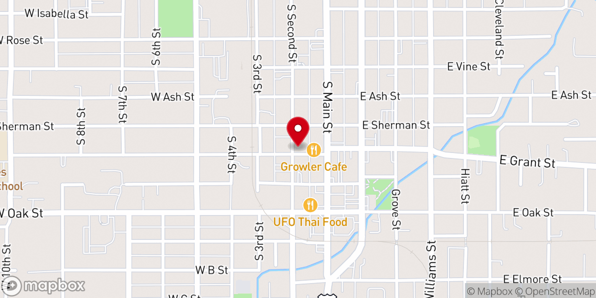 Map showing location of King's Chapel Lebanon Assemblies of God