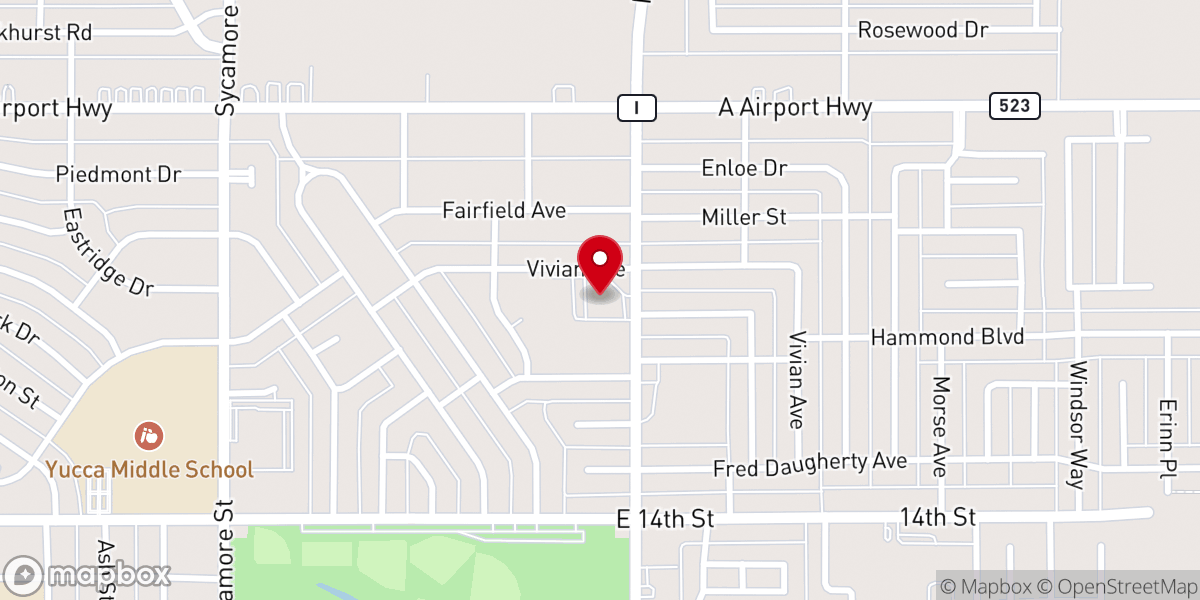 Map showing location of Living Stones Community Church of the Nazarene