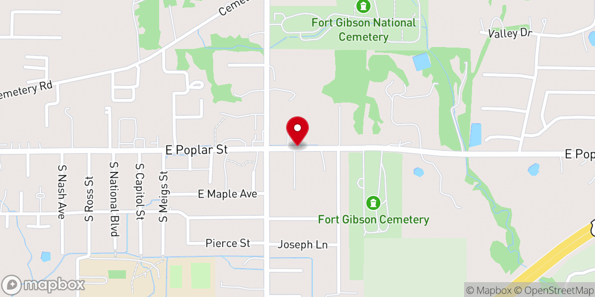 Map showing location of First Baptist Church Youth