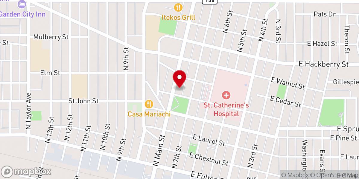 Map showing location of Mt. Zion Church