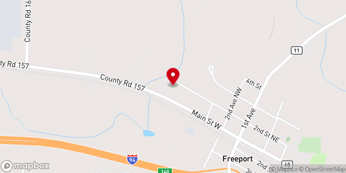 Map showing location of Harvest Church