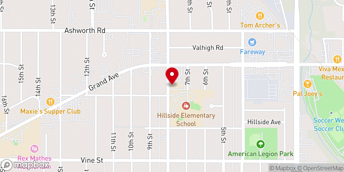 Map showing location of Imani Family Church