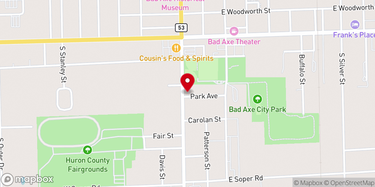 Map showing location of Pentecostal Temple Inc