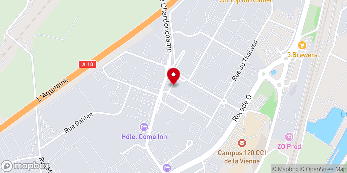 Map showing location of Eglise évangélique vie et lumière