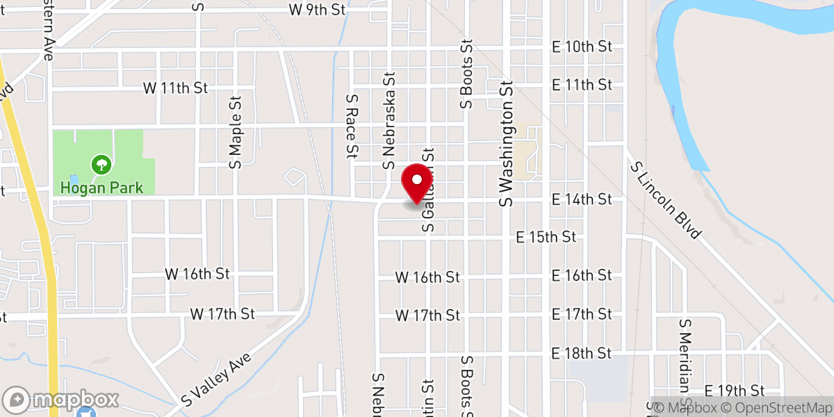Map showing location of Greater New Light Baptist Church