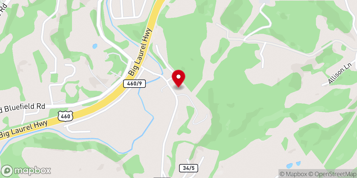 Map showing location of Sweet Home Baptist Church