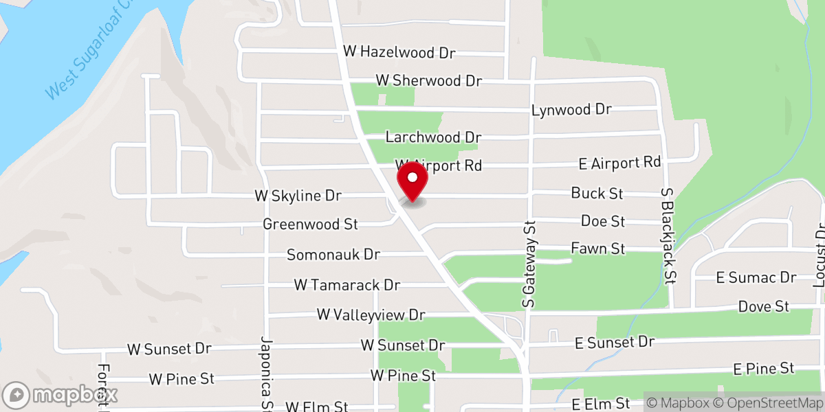 Map showing location of Cedar Heights Bible Church
