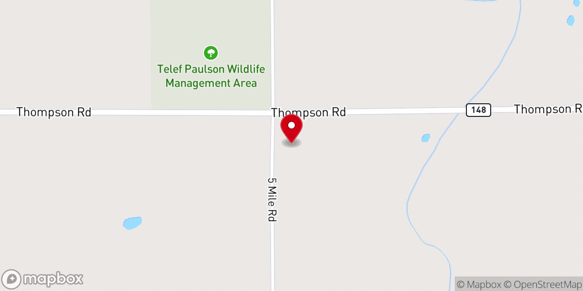Map showing location of Bethel Lutheran Church