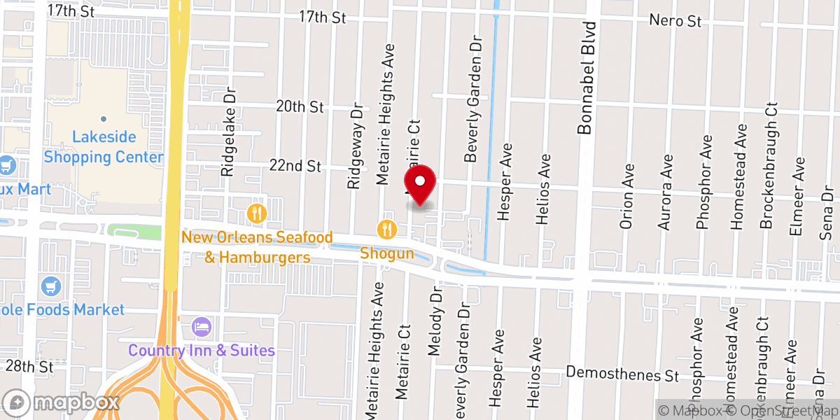 Map showing location of Iglesia Universal