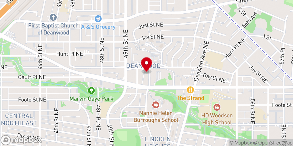 Map showing location of Little Mount Zion Holiness Church of God