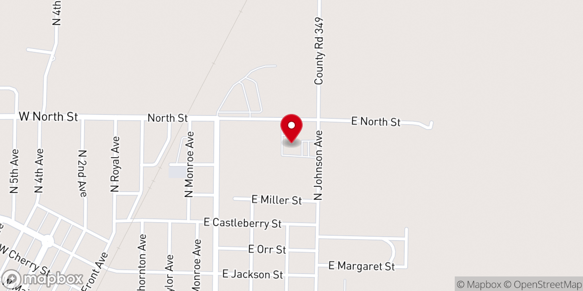 Map showing location of Emmanuel Baptist Church - Food Distribution Center