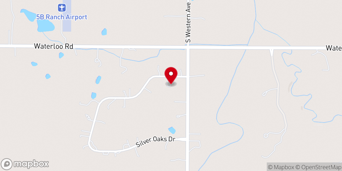 Map showing location of Calvary Baptist Church