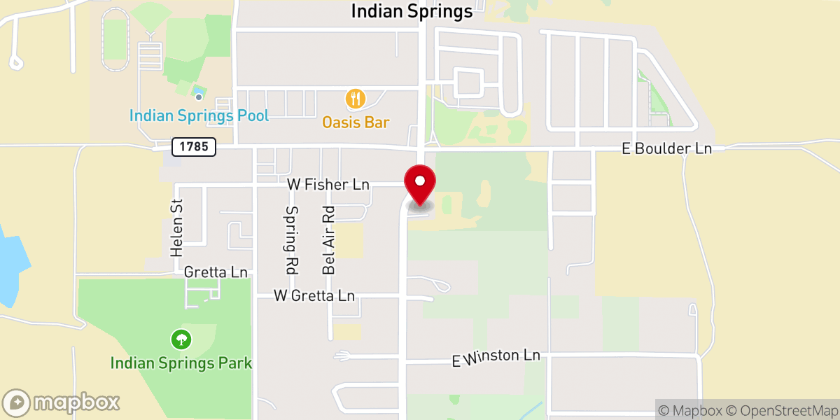 Map showing location of First Baptist Church