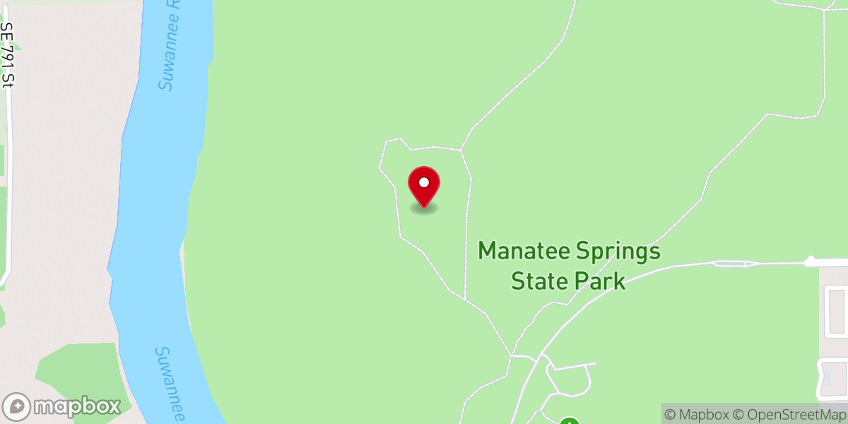 Map showing location of Manatee Springs State Park