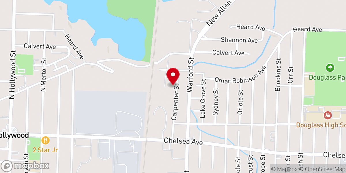 Map showing location of Word of Truth Missionary Baptist Church