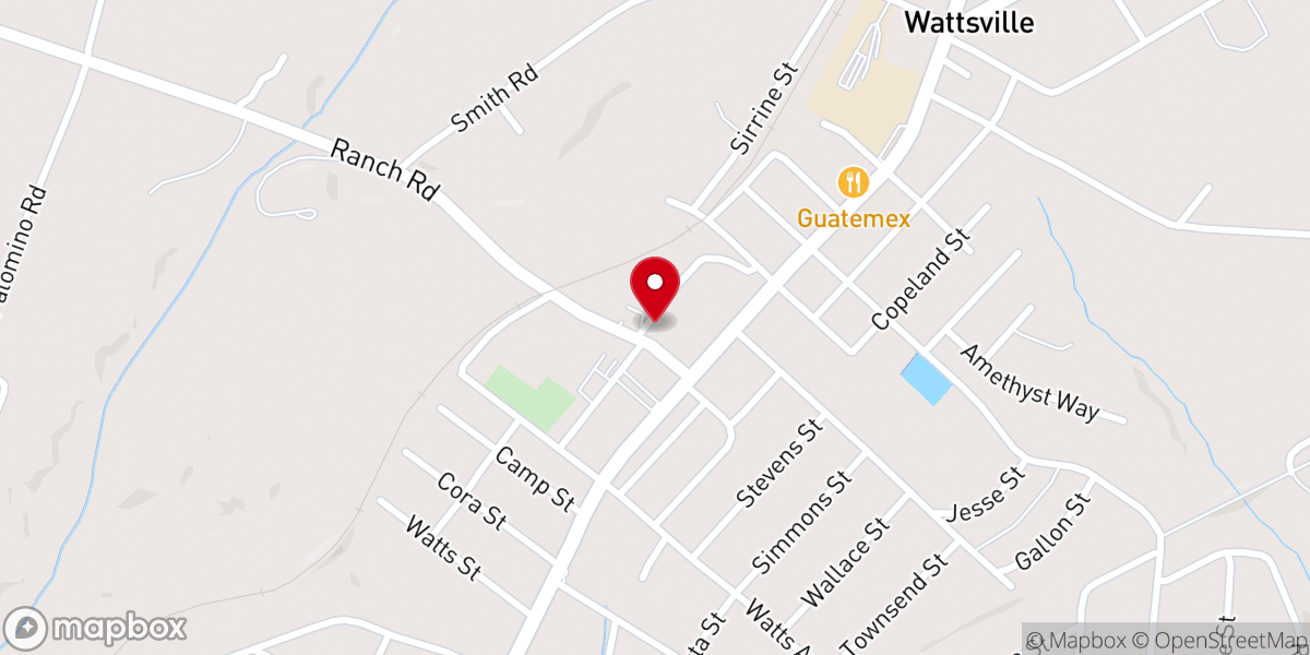 Map showing location of Laurens Baptist Crisis Center