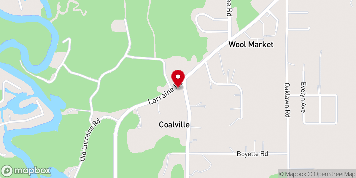 Map showing location of Coalville Church