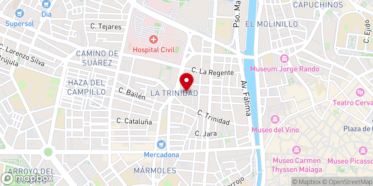 Map showing location of Iglesia Cristiana Evangélica