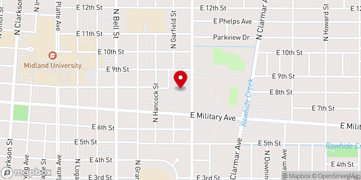 Map showing location of Liberty Baptist Church