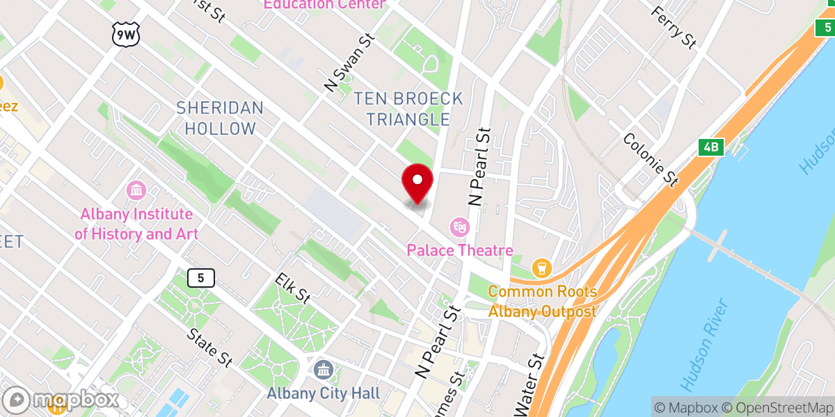 Map showing location of Sweet Pilgrim Baptist Church