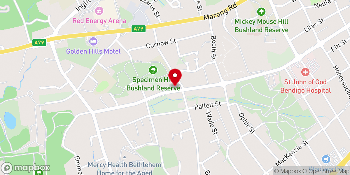 Map showing location of Chum Street Uniting Church