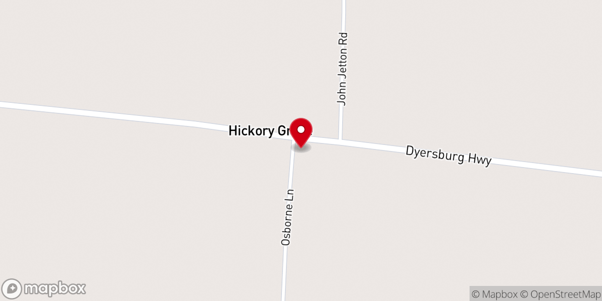 Map showing location of Bethany Church of Christ