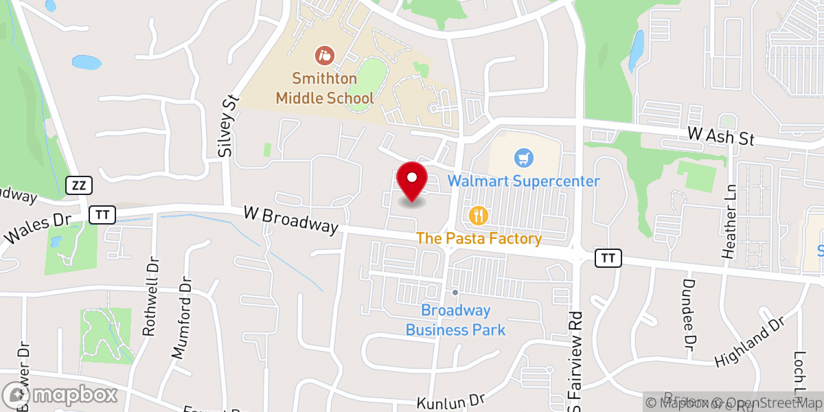 Map showing location of Community United Methodist Church