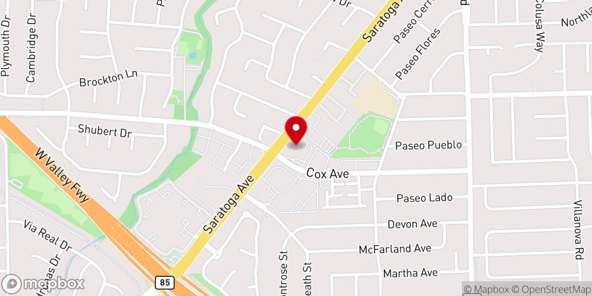 Map showing location of Prince of Peace (ELCA)