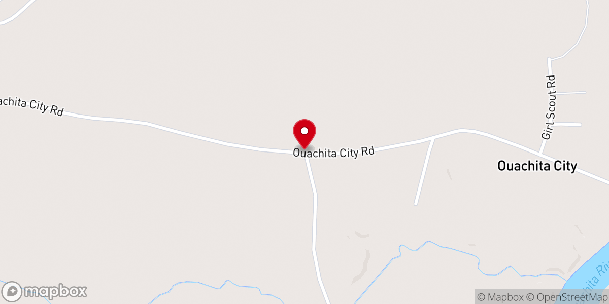 Map showing location of Ouachita City