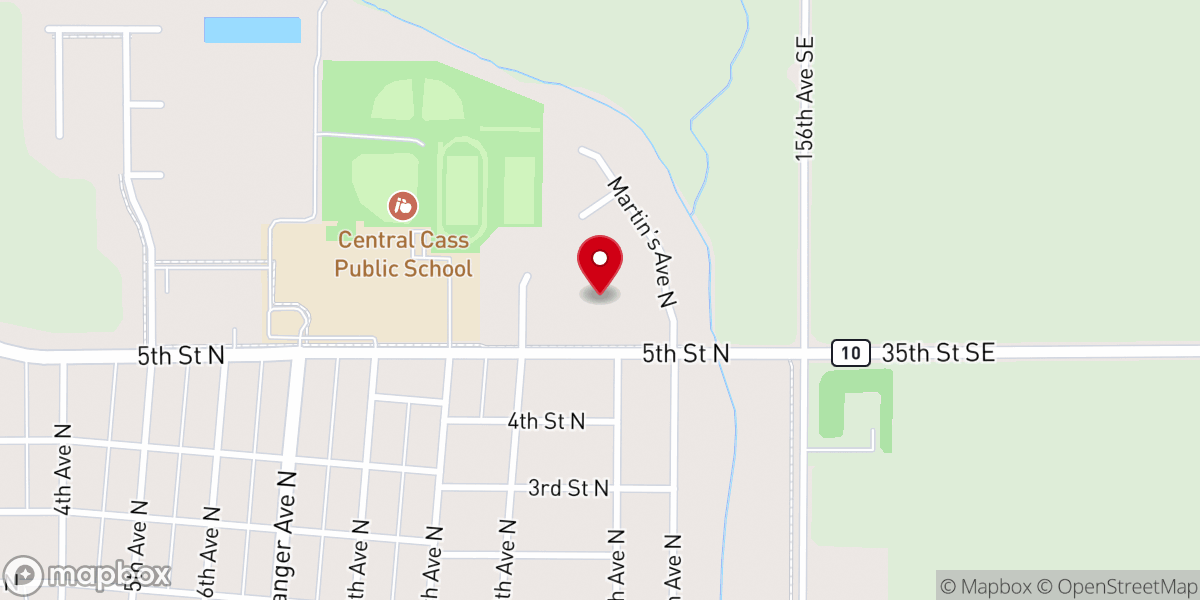 Map showing location of Martin's Lutheran Church