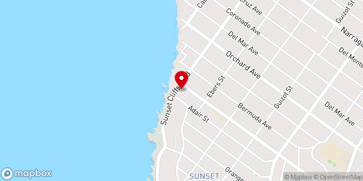 Map showing location of St. Peter's by the Sea Lutheran Church - ELCA