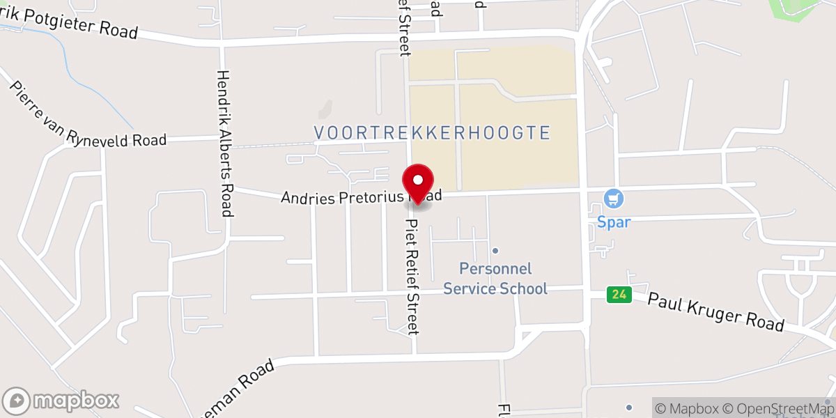 Map showing location of St John's Methodist Church