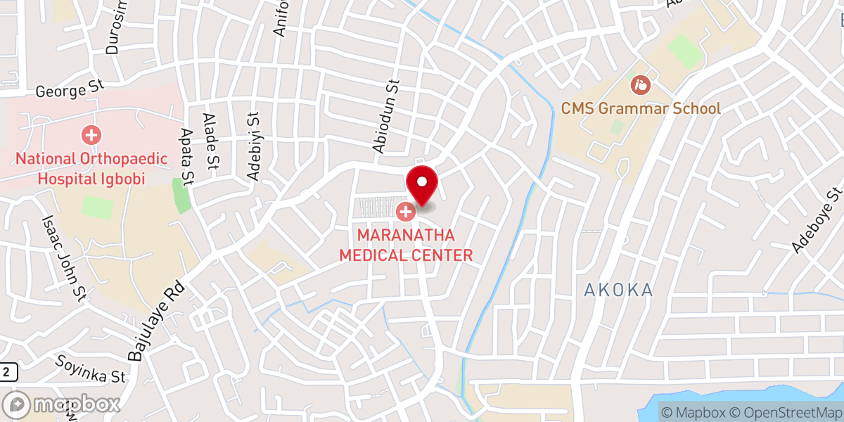 Map showing location of Christ Embassy Church