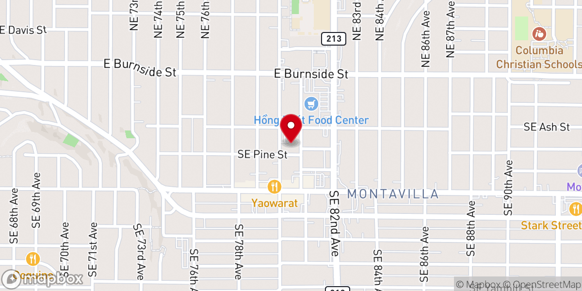 Map showing location of Montavilla United Methodist Church