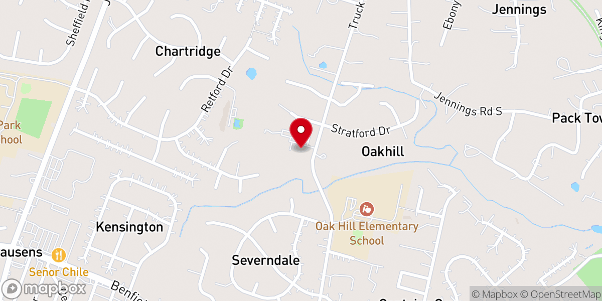 Map showing location of Trinty Bible Church